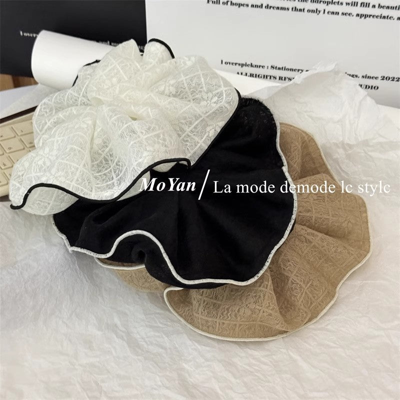 Vintage Ruffle Lace Scrunchie