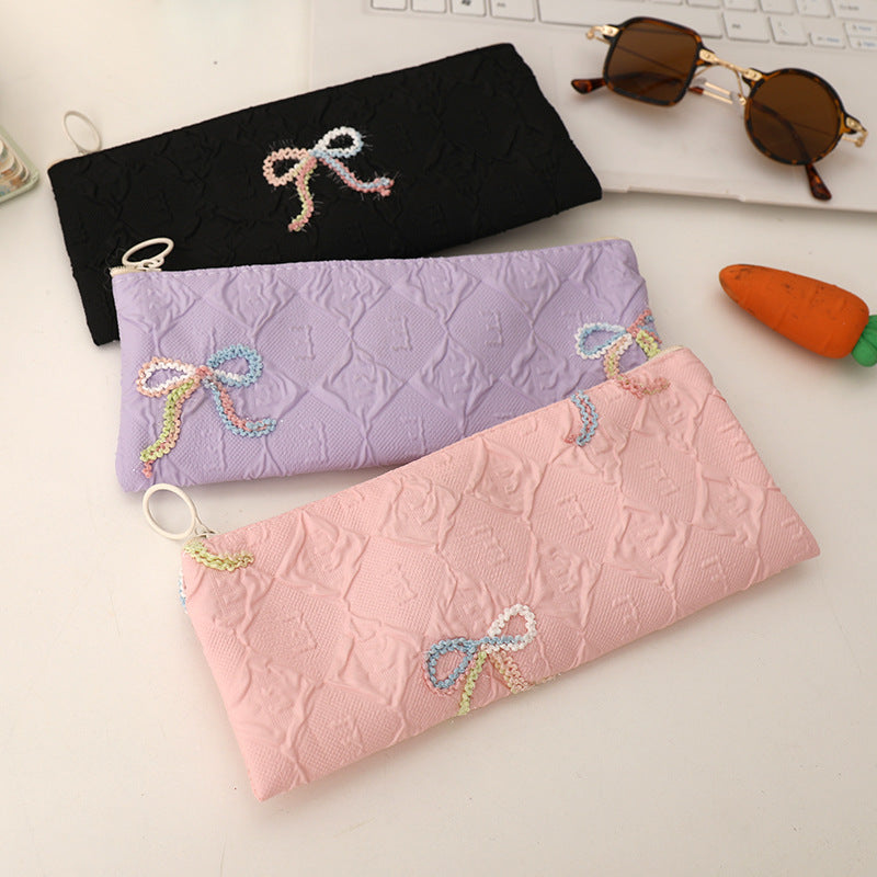 Pastel Bow Pencil Pouch