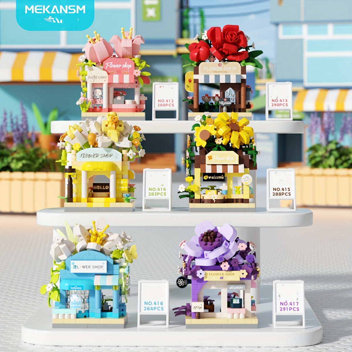 Mini Flower Shop DIY Building Blocks  🌸🏪🧩