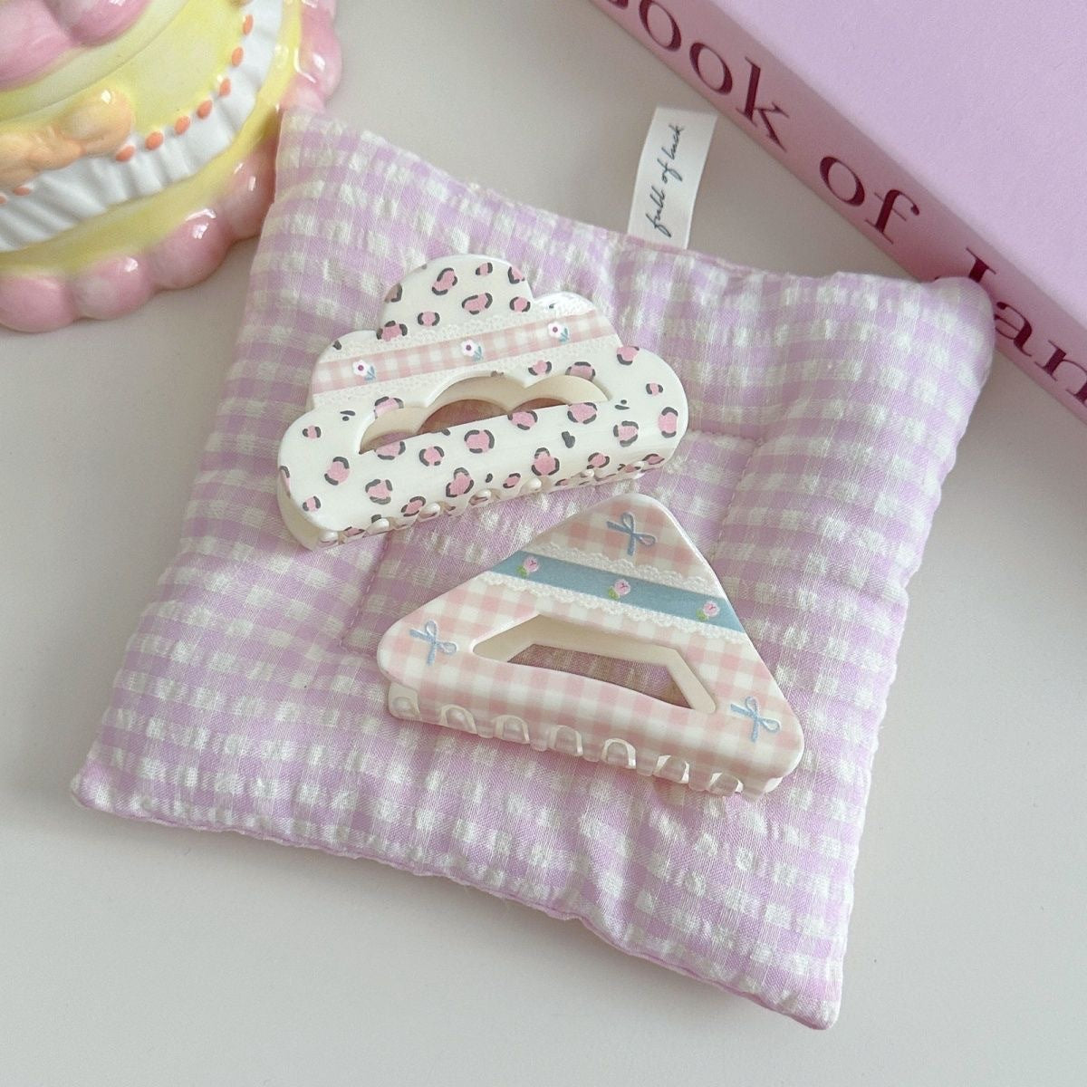 Pastel Kawaii Bow & Floral Hair Claw Clips Clutcher
