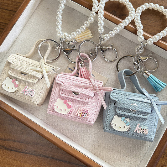 Hello Kitty Mini Pearl Bag Charm 🎀👜✨