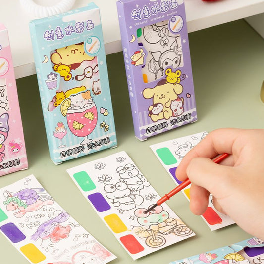 Kawaii Mini Watercolor Painting Book 🎨📖✨
