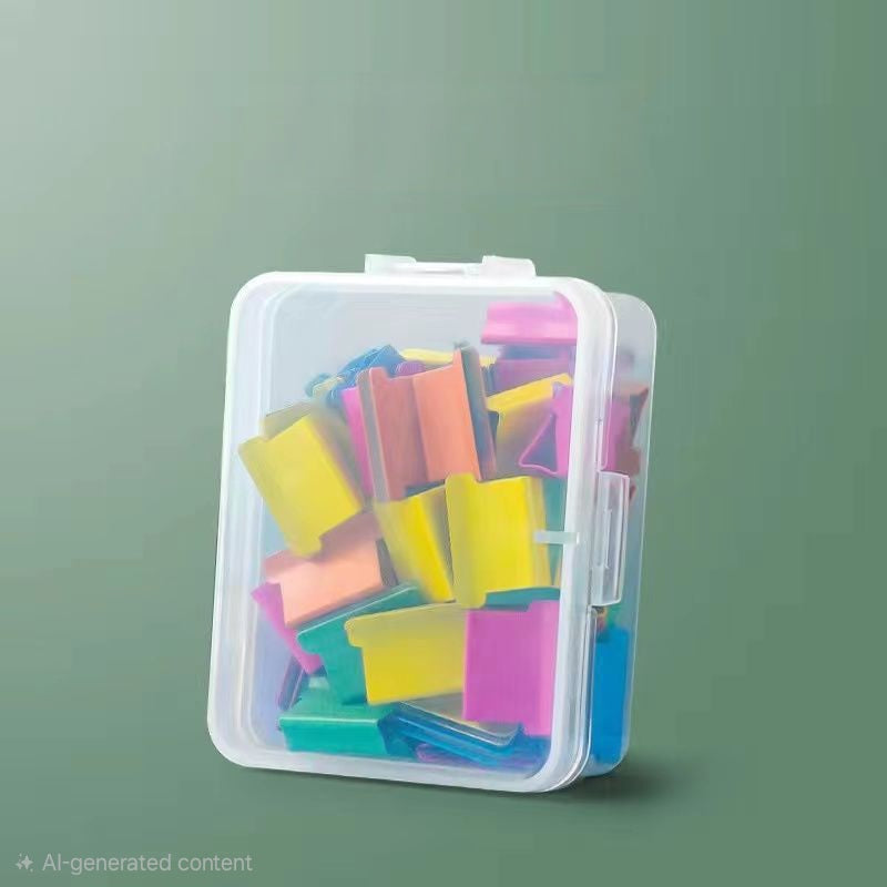 No-Staple Mini Paper Binder Clam Clip Dispenser