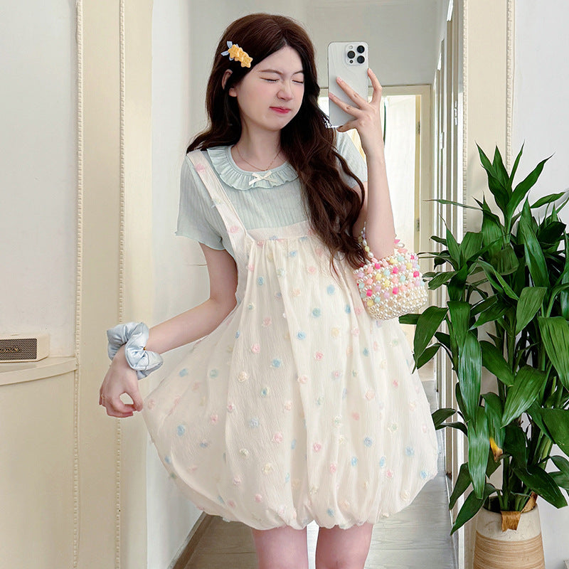 🌸✨ “Pastel Cloud Puff Dress” ✨🌸