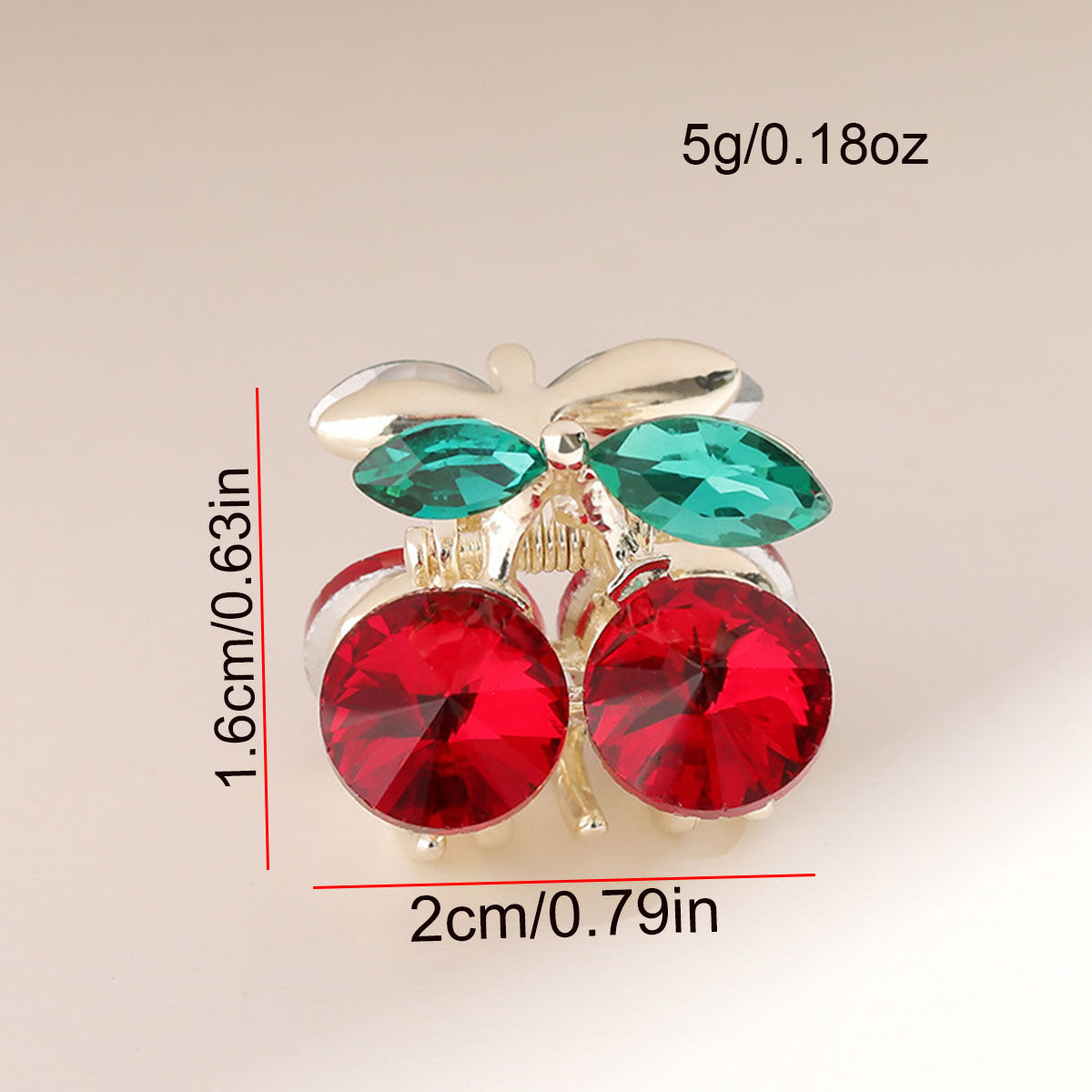 Cute Cherry Mini Hair Clip Cluthcer
