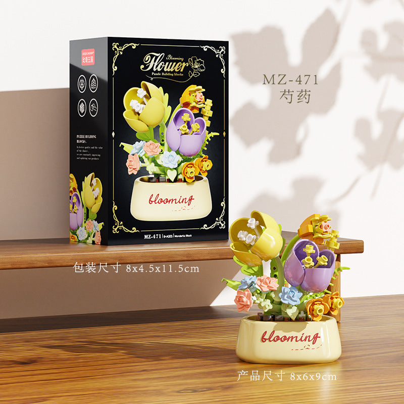 Mini Blooming Flower Pot Building Blocks 🌷✨