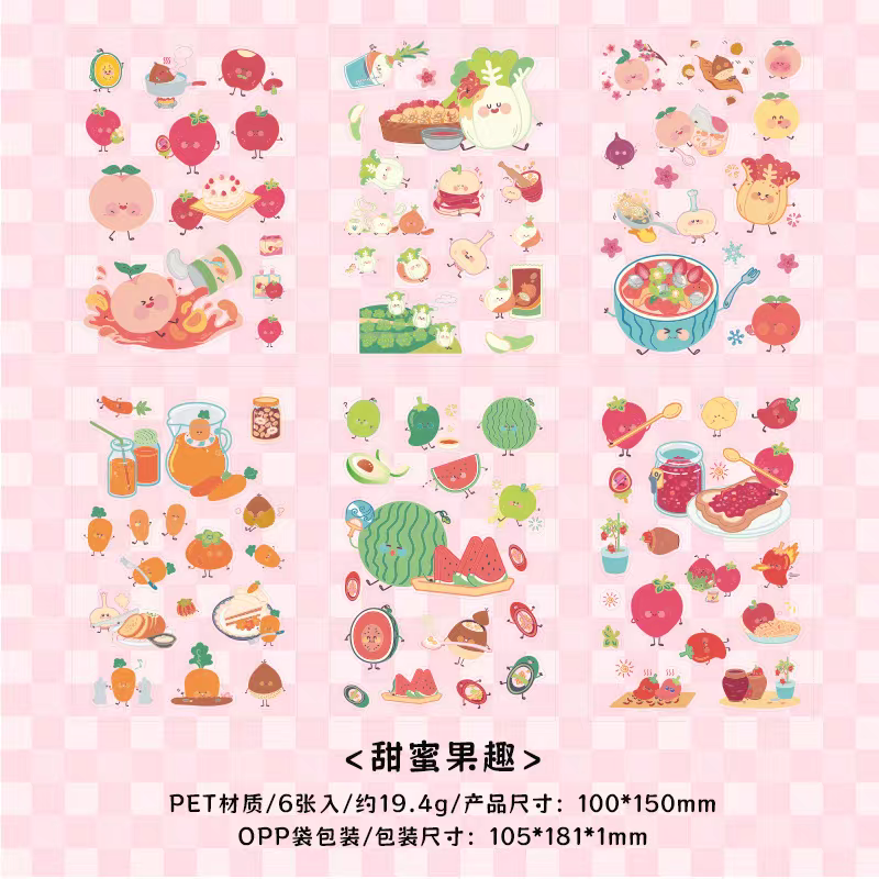 September Kawaii 6 Sticker Sheets