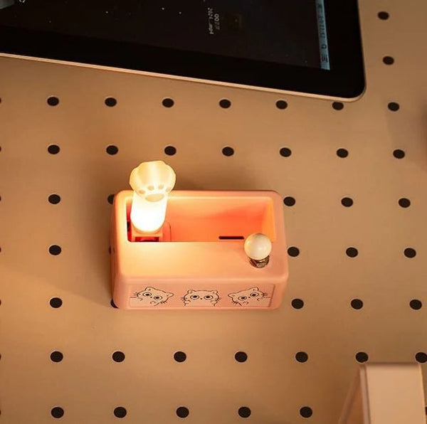 Cute Mini Cat Paw 3D Decompression Bounce Light And Meow Sound - Pink