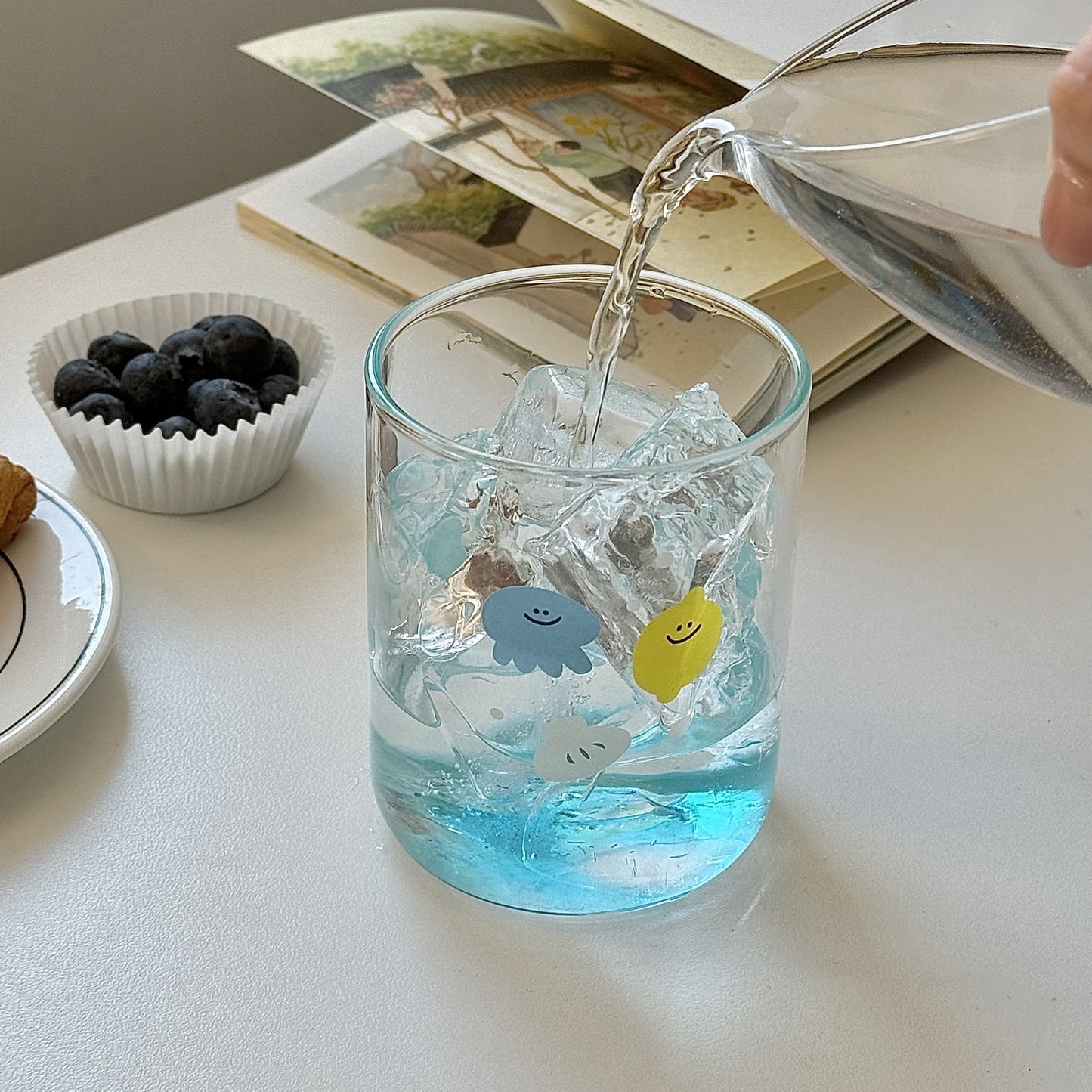 Happy Blobs Glass Cup