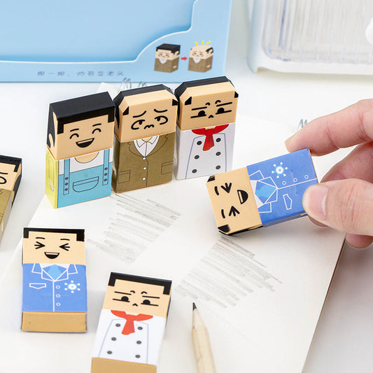 🧽 Kawaii Little Balding Man Eraser ✨