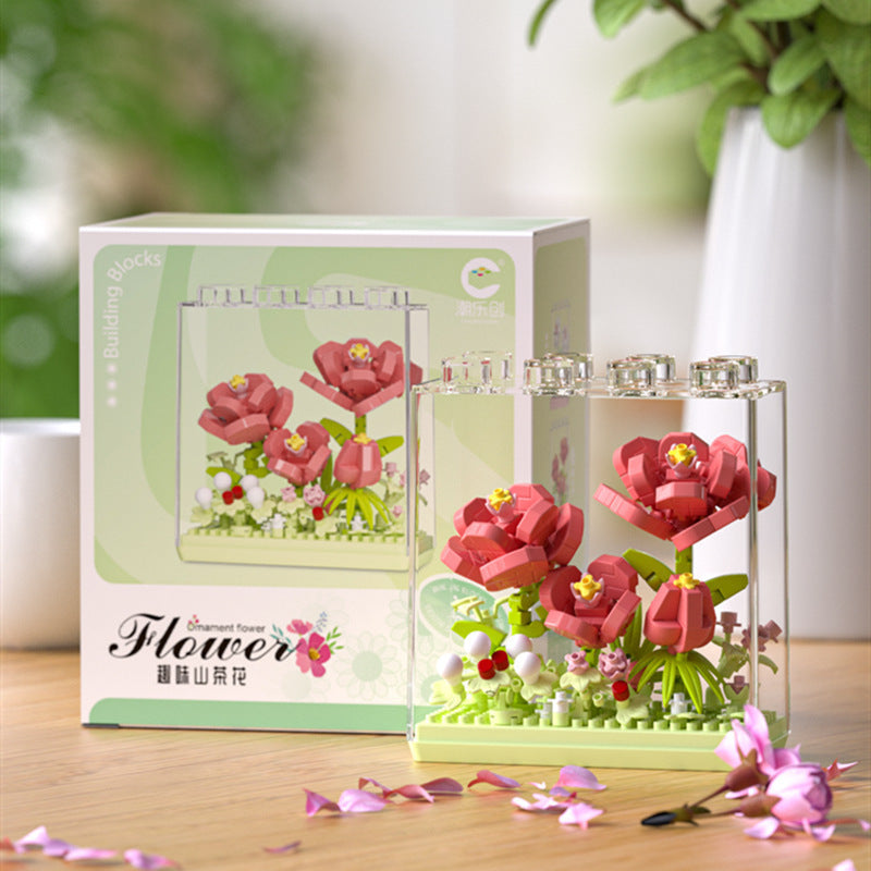Mini Floral Display Box Building Blocks 🌷✨