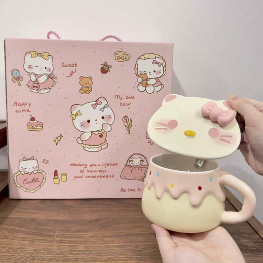 Pre - Order Sanrio Hello Kitty Cup with Bow Spoon