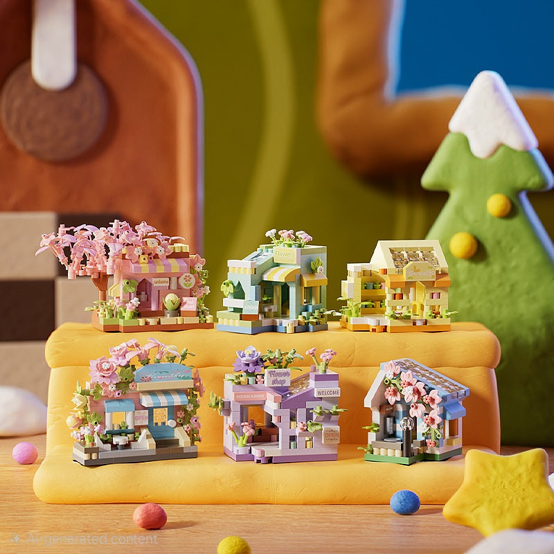 Flower Shop Mini Building Blocks Lego Collectibles Bricks