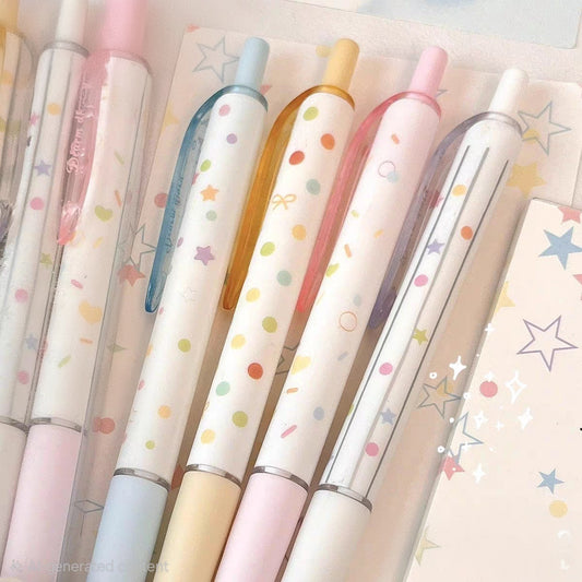 Set of 4 Pastel Confetti 0.5mm Gel Pens – Cute Aesthetic Series