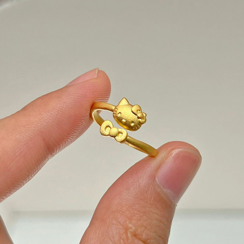 Hello Kitty Gold Resizeable Ring