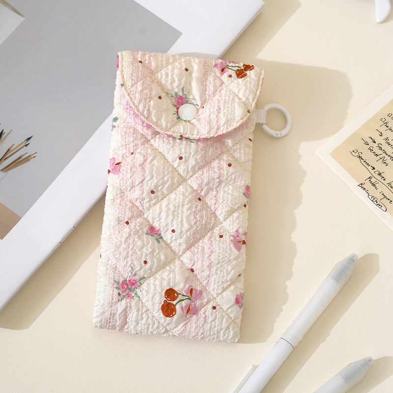 Quilted Floral Glasses Specs Shades Pouch 🌸