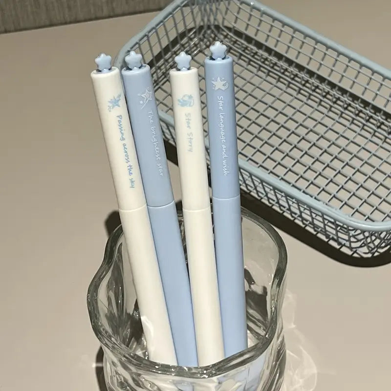 Set of 4 Star Top Click Pens