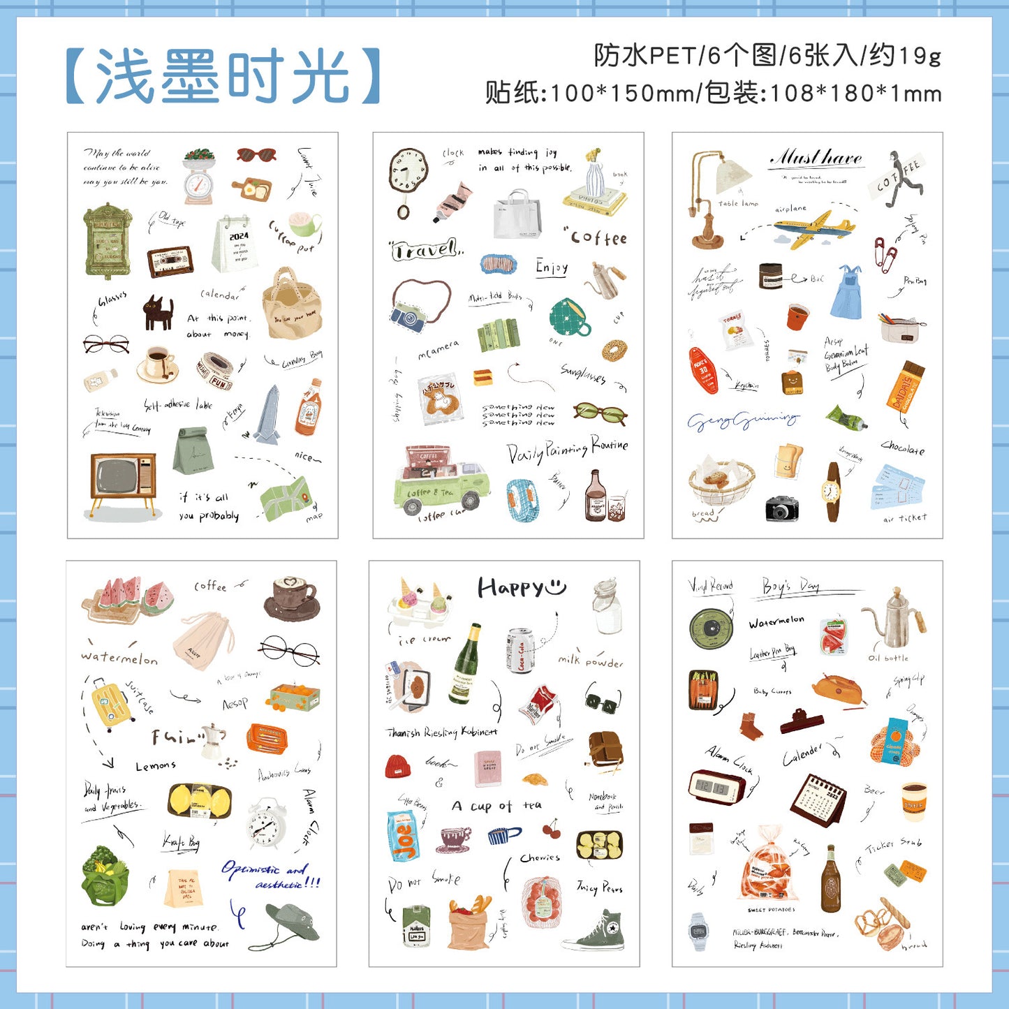 Little Life Doodles PET Sticker Pack – 6 Sheets