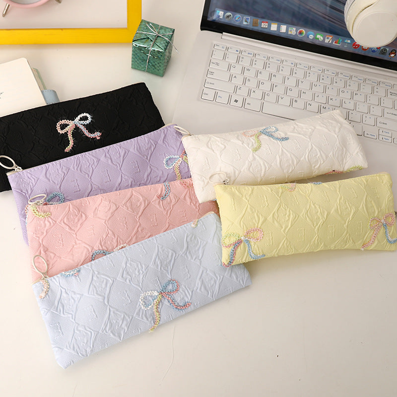 Pastel Bow Pencil Pouch