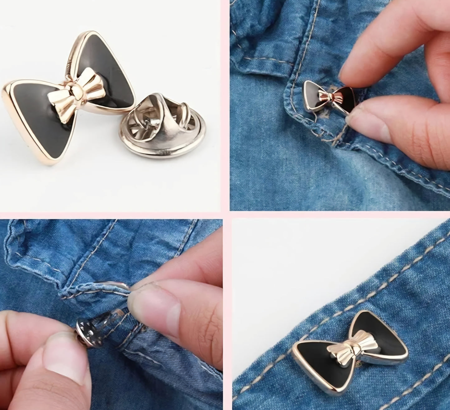 Chic Shirt Button Brooch Pins – Set of 10