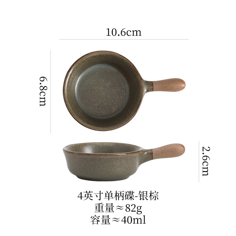 Mini Ceramic Sauce Pan Dip Bowl