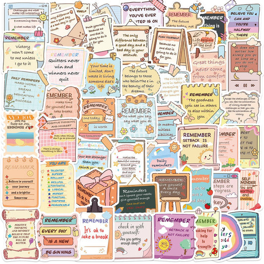 PS13 50 pcs Daily Reminder Stickers Pack