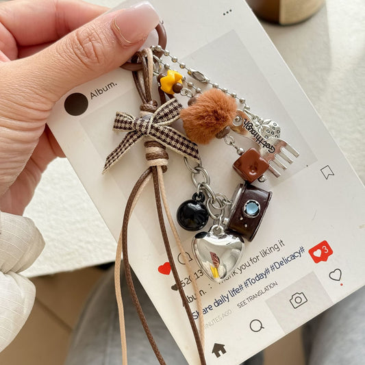 🧸 Mocha Memories Charm Keychain 🤎✨