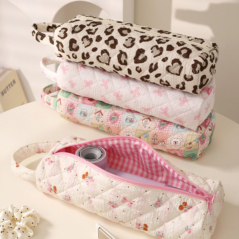 Quilted Cute Hair Tools Travel Pouch - Long Hair Dyson Multipurpose Organiser