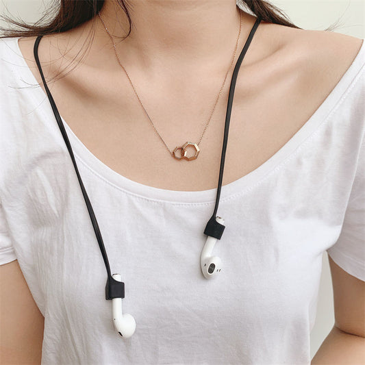 Magnetic Anti-Lost Straps for AirPods,Colorful Soft Silicone Sports Lanyard, Neck Rope Cord