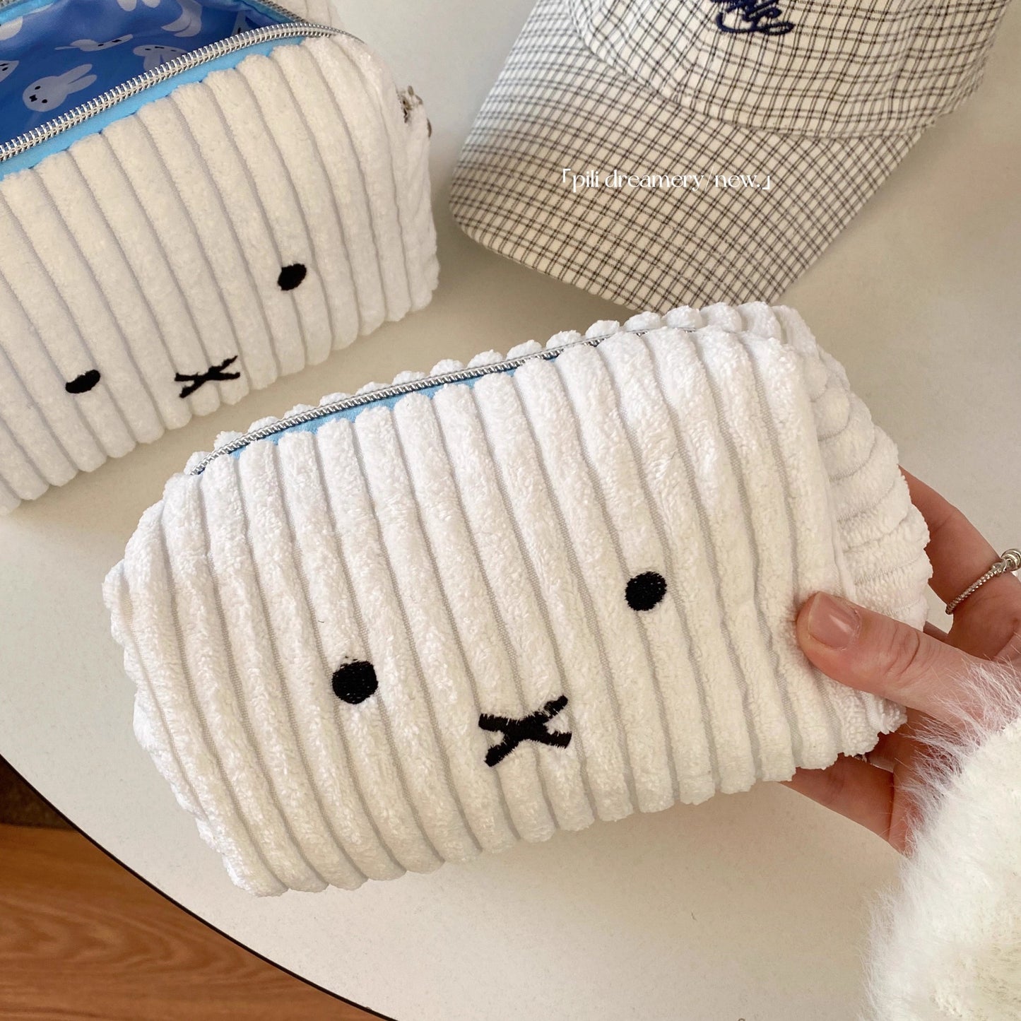 Miffy Plush Corduroy Storage Pouch 🤍🐰