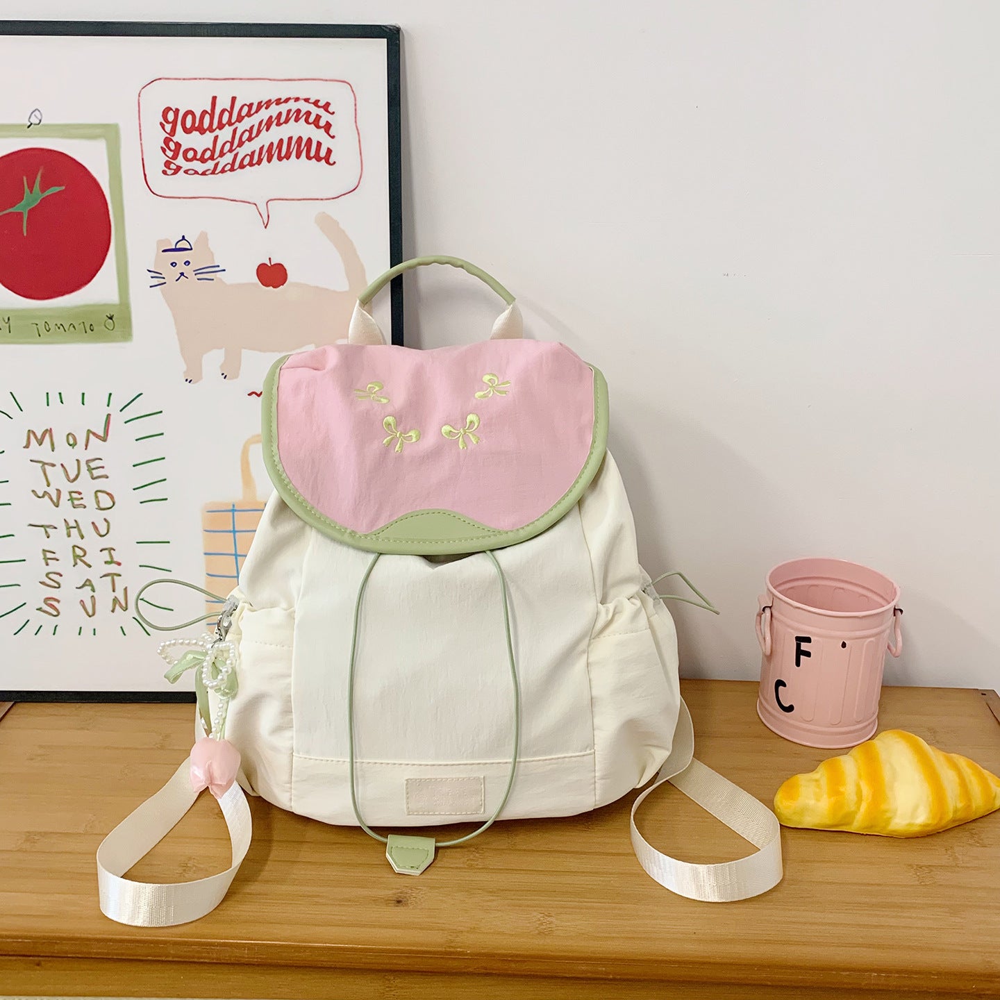 Pre - Order Berry Blossom Soft Pastel Backpack Bag