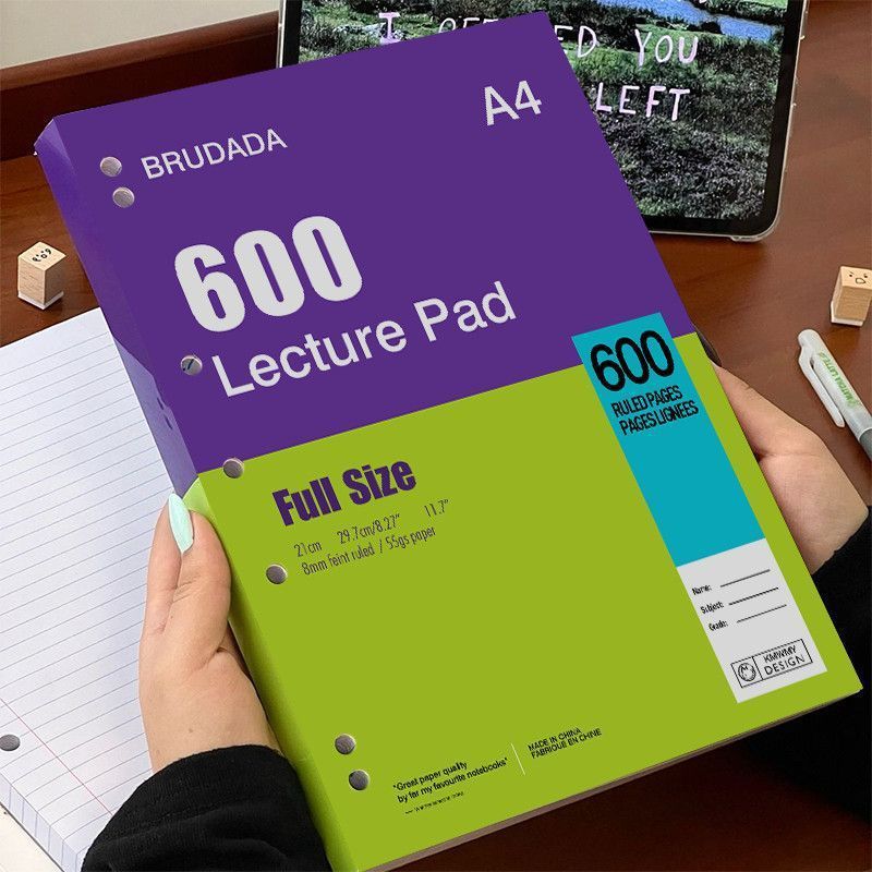 600 Pages A4 Notebook Lecture Pad