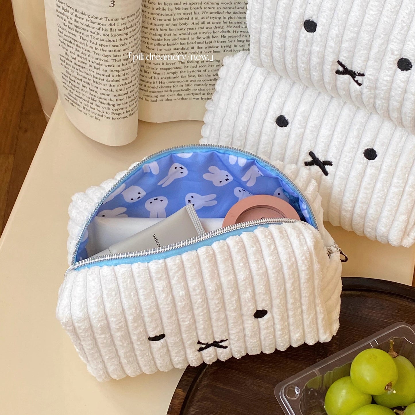 Miffy Plush Corduroy Storage Pouch 🤍🐰