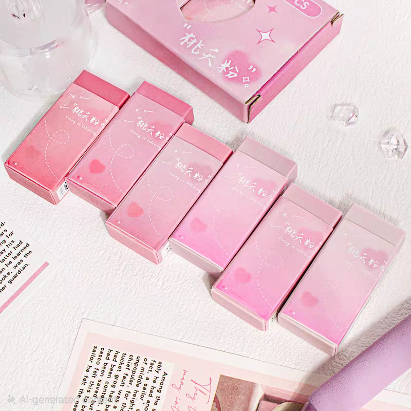 Set of 6 Pastel Dream Erasers Set 🌈