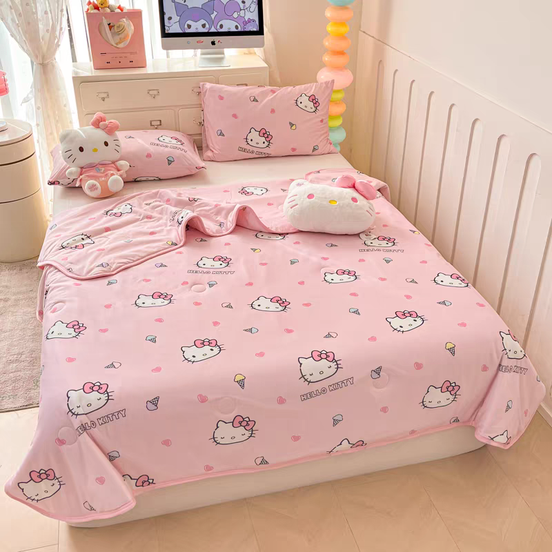 Pre - Order Official Merch Sanrio Hello Kitty Kuromi Cinnamoroll My Melody Comforter Set
