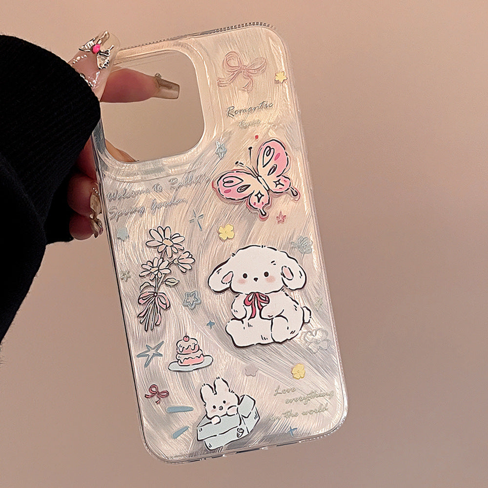 🦋 Dreamy Bunny & Butterfly iPhone Case 🎀