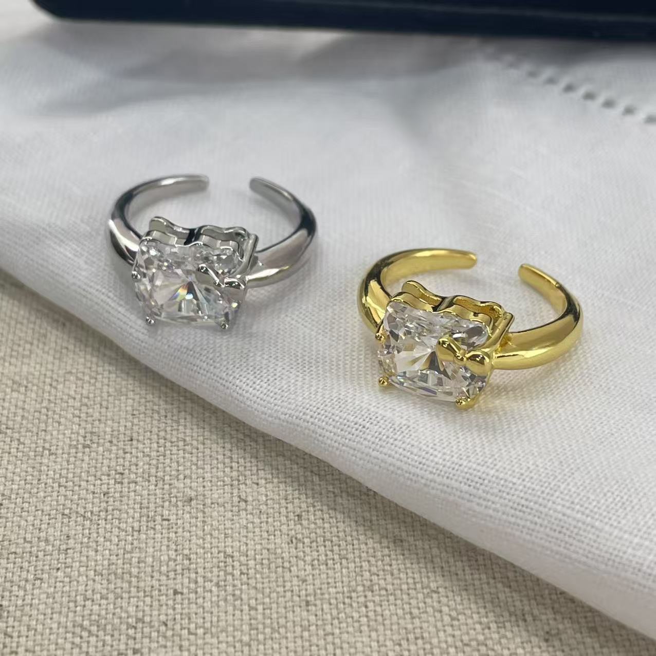 Hello Kitty Crystal Charm Adjustable Ring ✨🐱