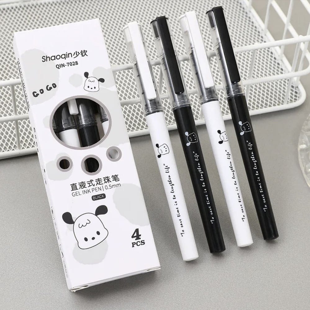 Inky Pochacoo Paws Gel Pen Set – Pack of 4