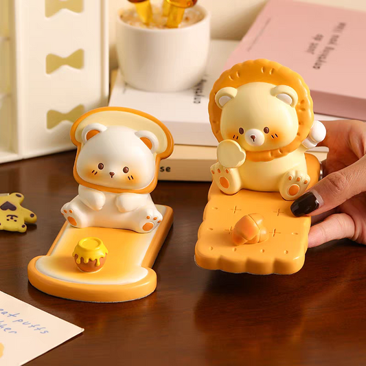 Kawaii Cute Snack Time Bear Phone Stand Holder