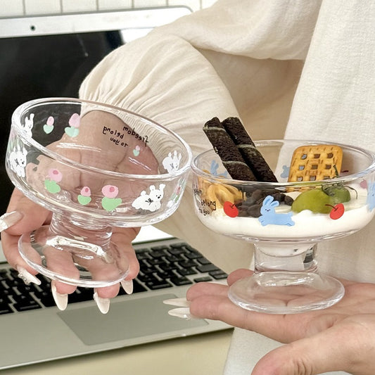 🐰 Bunny Bloom Dessert Bowl 🍒✨