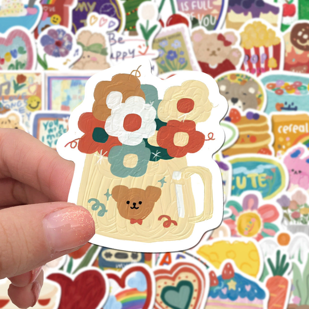 PS10 - 50 pcs Artsy Doodle Stickers – Happy Mood Edition
