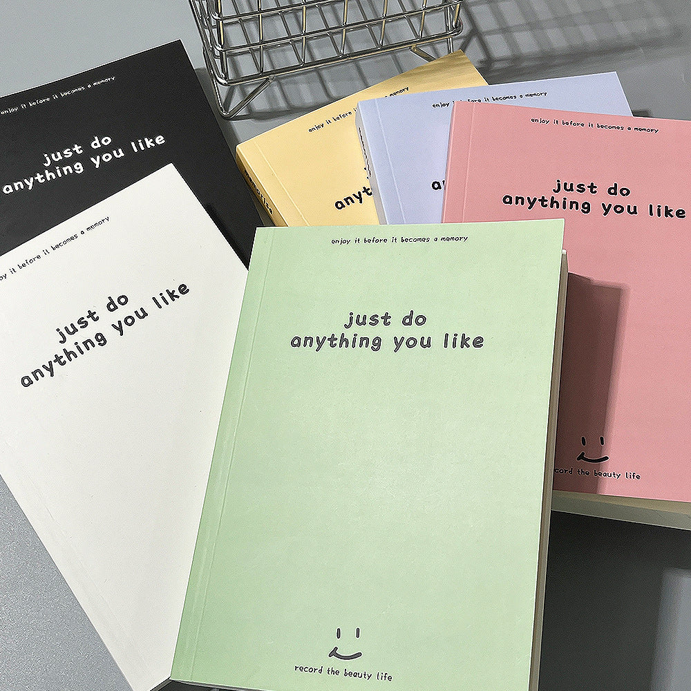 Just Do Anything You Like A5 Minimal Pastel Notebook / Diary / Journal