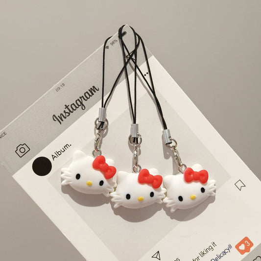 Hello Kitty Phone Charm Tag Keychain