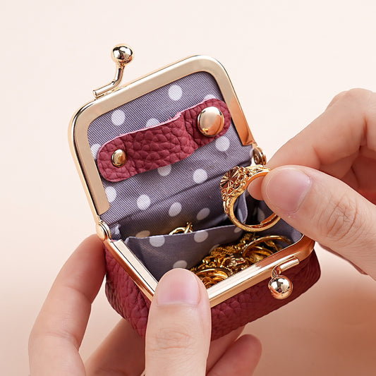 💎 Mini Luxe Kiss-Lock Treasure Case Jewelry Pouch – Cute Travel Organizer Box ✨👜