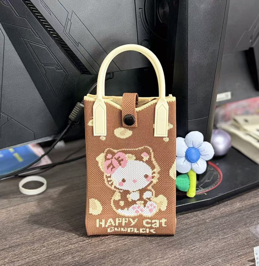 Korean Knit Mobile Sling Bag