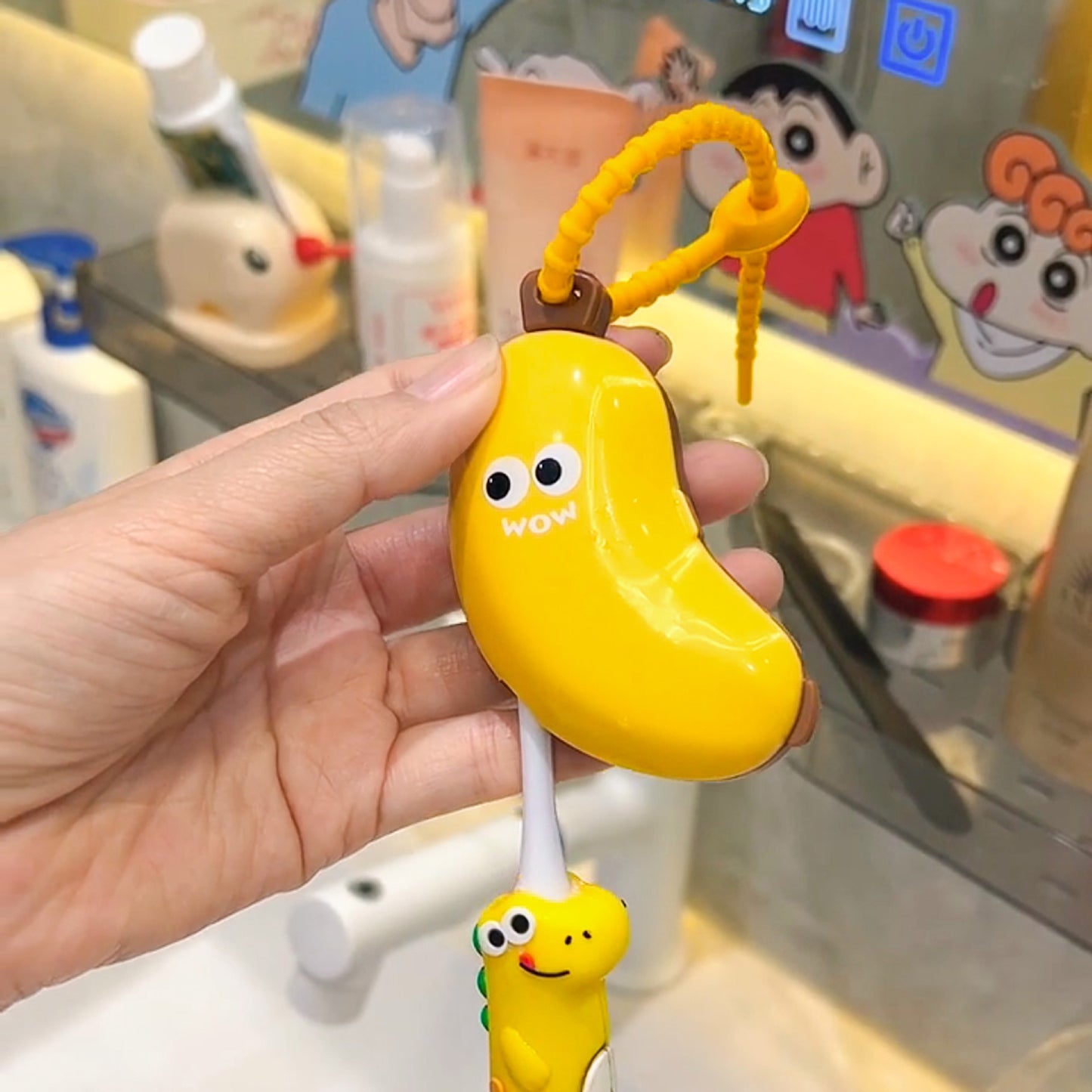🍌 Banana Buddy Toothbrush & Toothpaste Holder Set