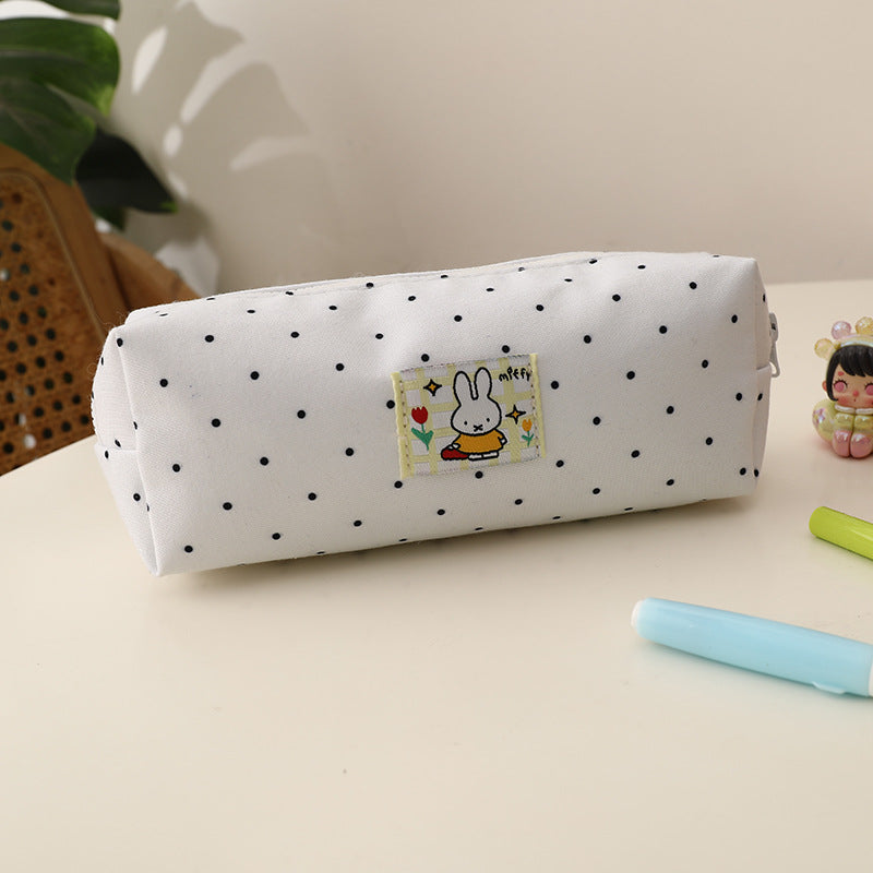 Miffy Polka Dot Pencil Pouch 🐰✏️🤍