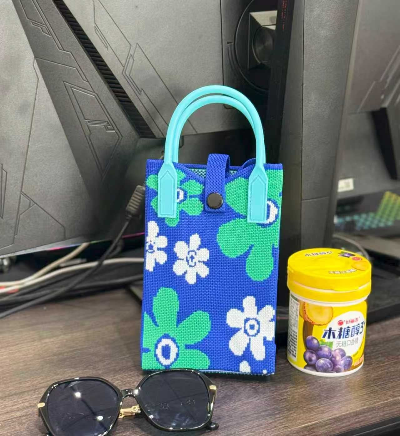 Korean Knit Mobile Sling Bag