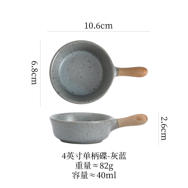 Mini Ceramic Sauce Pan Dip Bowl