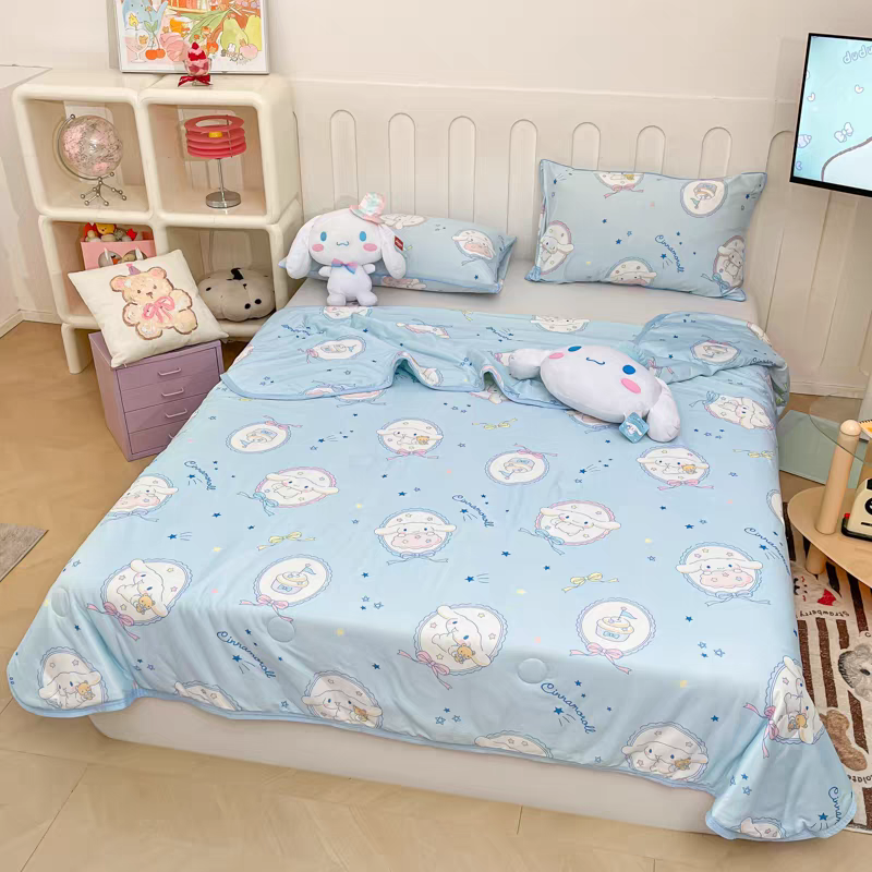Pre - Order Official Merch Sanrio Hello Kitty Kuromi Cinnamoroll My Melody Comforter Set